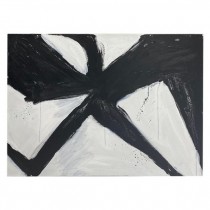 PAINTING-Black Abstract Lines w/White Background
