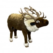 STUFFED ANIMAL-Standing Reindeer |Brown & White