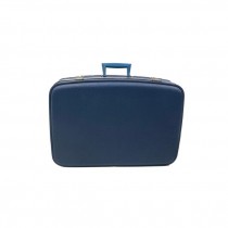 LUGGAGE-Vintage Large Navy Blue Hardshell Hand Held Luggage