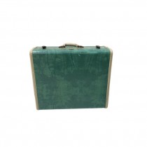 LUGGAGE-Vintage Teal Samsonite w/Beige Trim Suitcase