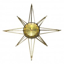 WALL CLOCK-Vintage Mid-Century Modern "Lux" Starburst Clock