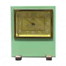ALARM CLOCK-Vintage Endura Mint Green Clock w/Gold Detail