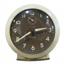 ALARM CLOCK-Vintage Westclox Big Ben Beige & Brown Clock