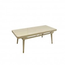 COFFEE TABLE-Cream Laminate w/Stretcher