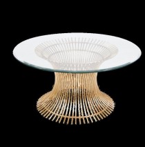 COFFEE TABLE- Platner Inspired |Gold |Glass Top