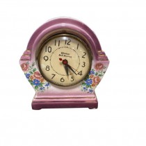 CLOCK-Porcelain Pink Floral Windsor Mantel
