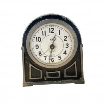 CLOCK-New Haven Black Metal Clock