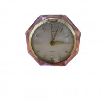 CLOCK-Florn Pink Transparent Alarm Clock