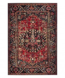 RUG-(6'7"x 9')Distressed Red Hamadan