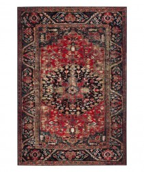 RUG-(6'7"x 9')Distressed Red Hamadan