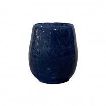 VASE-Blue Speckled Glass