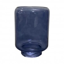 HURRICANE-Blue Glass w/Cinched Base