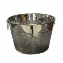 ICE BUCKET-Stainless Steel Hammered Party Tub