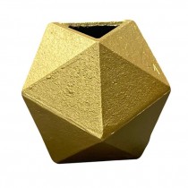 SCULPTURE-Brass Geometric Cube