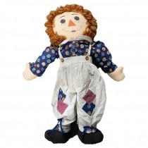 DOLL-Raggedy Andy w/Blue Shirt & White Overalls
