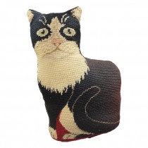 STUFFED PILLOW-Simulation Black & White Cat