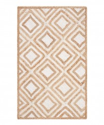 RUG (6' x9') Diamond Jute |Natural & Ivory