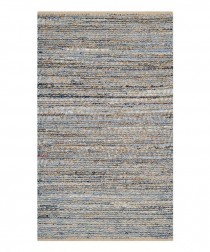 RUG (6'x9') Jute |Natural & Blue