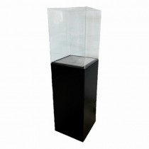 PEDESTAL-Acrylic Top w/Black Laminate Base-64H