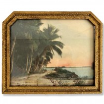 PRINT-Beach Landscape in Small Gold Frame