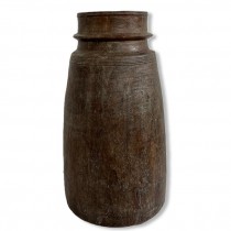 VASE-18" H Dark Wooden Vase