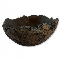 DECORATIVE BOWL-Rock Like Exterior w/Smooth Dark Interior