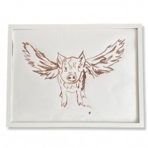 FRAMED ART-Pig w/Wings