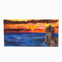 (85210730)PAINTING-Landscape of Sentry Box & Ocean