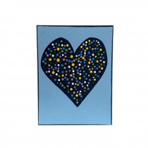 (8521PJ22)PAINTING-Navy Polkdot Heart |Acrylic on Canvas