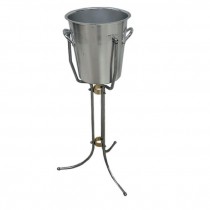 (24050264)ICE BUCKET-Vintage Stainless Steel Champagne Bucket Stand w/Aluminum Champagne Bucket