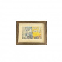 (LWCA0132)CLEARED ART-Yellow & Blue Chair
