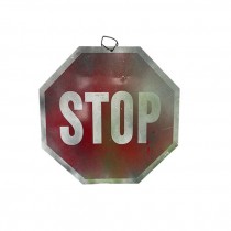 (83150190)SIGN-Distressed 24"D "Stop" Sign