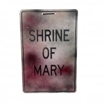 (83150195)SIGN-White Distressed "Shrine of Mary" Sign