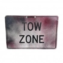 (83150198)SIGN-White Distressed "Tow Zone" Sign