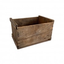 (89080054) WOOD CRATE-Medium Oak Crate
