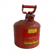 (25390010)GAS CAN-Vintage Justrite Distressed Red 2 Gallon Safety Can