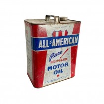 (25390013)GAS CAN-Vintage All American Motor Oil Can