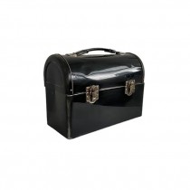 (25180019)LUNCH BOX-Vintage Black Metal Industrial Lunch Box