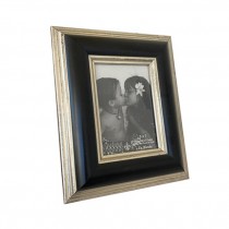 (52200438)PICTURE FRAME-Black w|Silver Edges