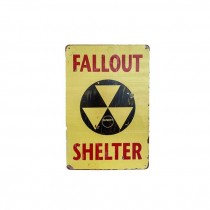 (83150205)SIGN-Vertical Distressed "Fallout Shelter" Sign