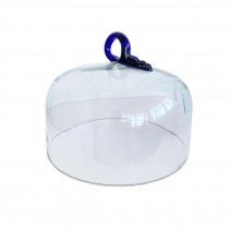 (30200041)DOME-Glass Food Lid w|Blue Handle-Cloche