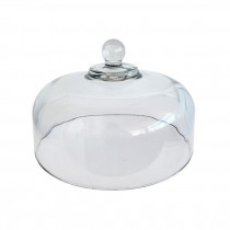(30200042)DOME-Rounded Glass Food Lid w|Knob Handle-Cloche