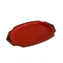 (72060045)VANITY TRAY-Red Bakelite Tray w/Mustard Yellow Bottom