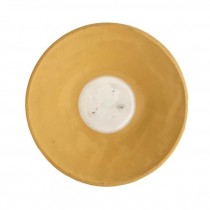 (03020069)SALAD PLATE-Yellow w|White Center Dot