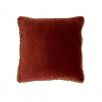 (50061157)THROW PILLOW-16"Sq Burgundy Pillow w|Roped Trim