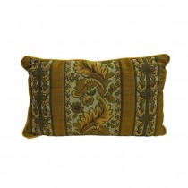 (50061159)THROW PILLOW-Rectangular Yellow/Green Tapestry