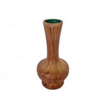 (52571065)VASE-Wooden Fluted Neck w|Round Base