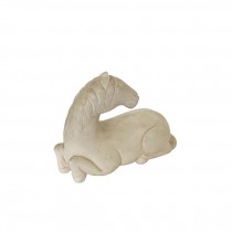 (52170140)STATUE-White Horse Laying Down