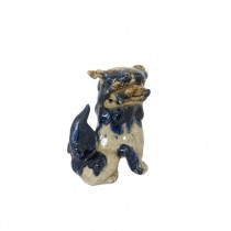 (52170141)STATUE-RAF Ceramic Blue/White Foo Dog