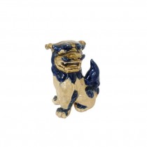 (52170142)STATUE-LAF Ceramic Blue/White Foo Dog